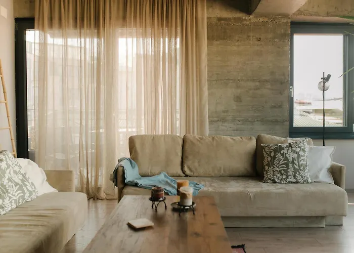 Industrial Penthouse With Panoramic Views By Parkside Boutique Apartment Skopje